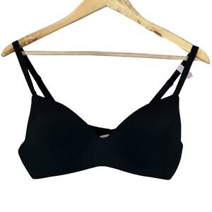 NWT Victoria's Secret Bra Womens 36C Black Adjustable Straps Minimalist Everyday